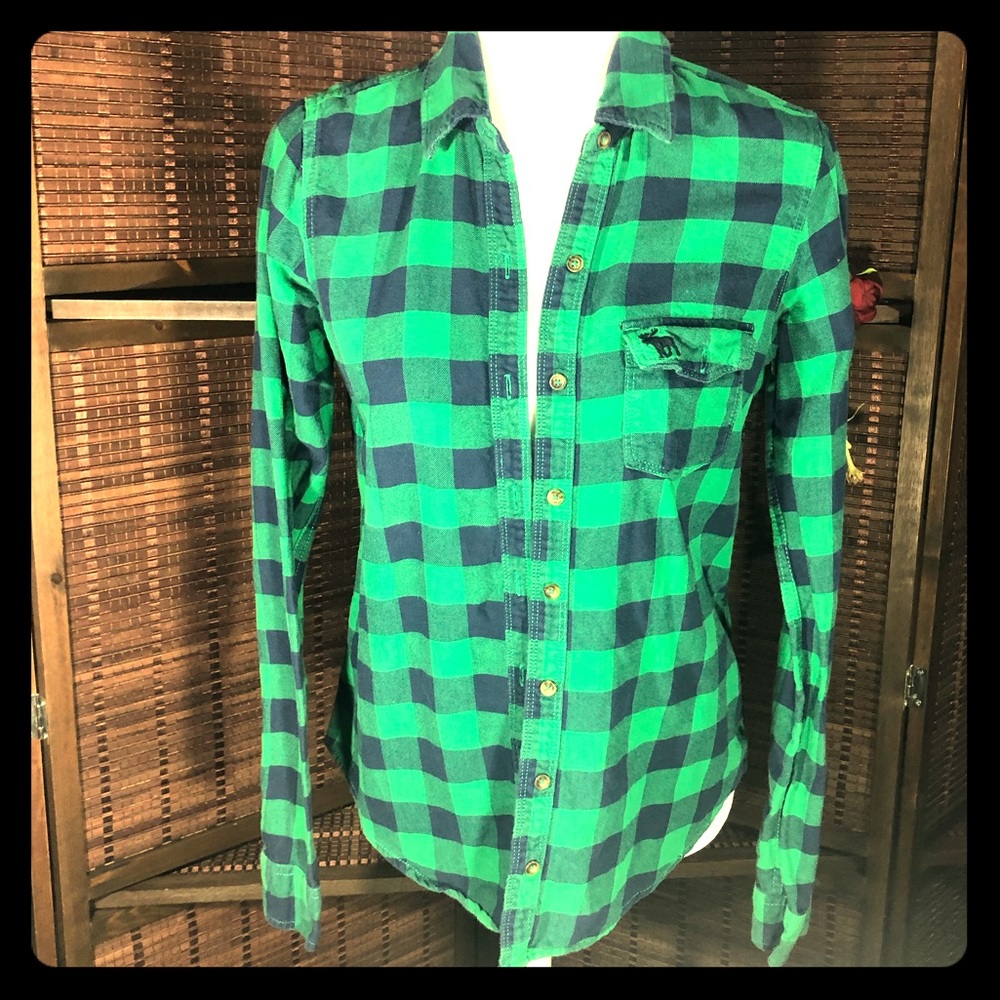 A&F button down plaid shirt